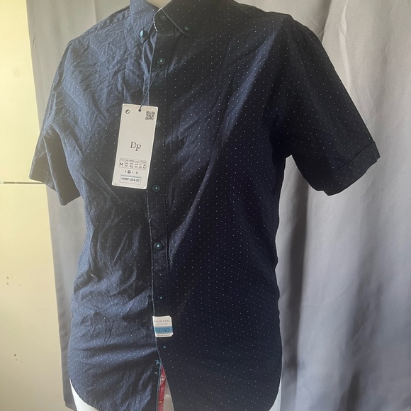 Denim & Flower Blue Casual Button Down Shirt size medium - Picture 5 of 10